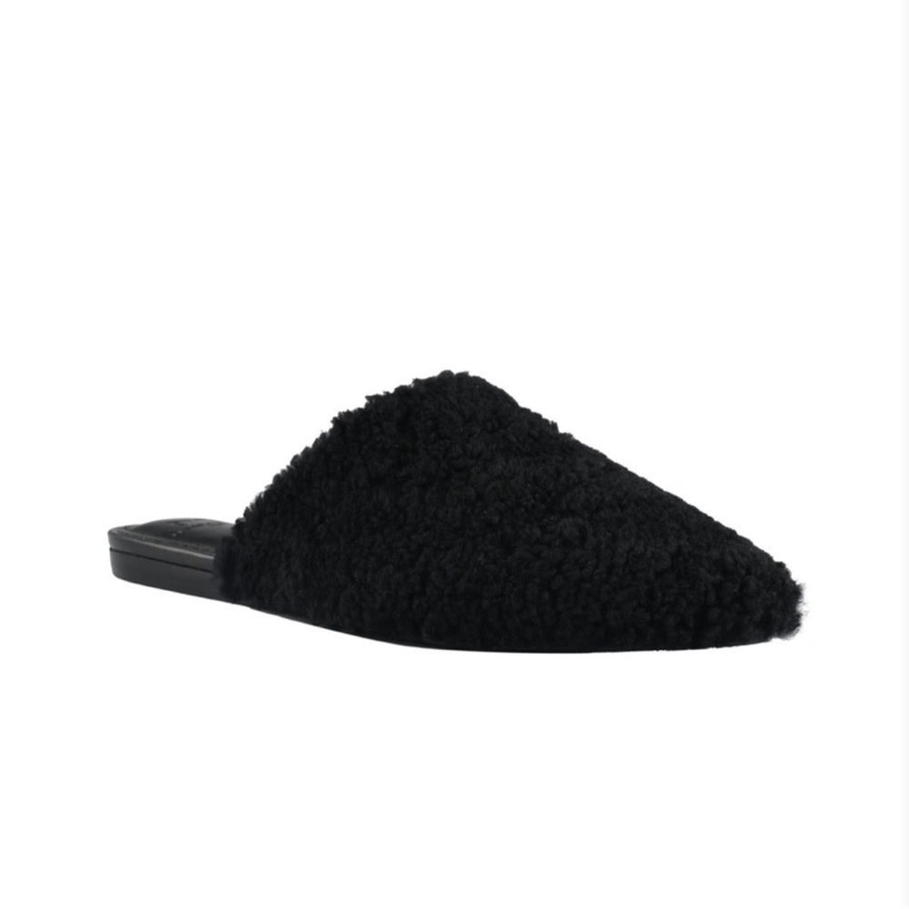 Marc Fisher LTD Womens Black Sibrinna Shearling Mules-Size 10 M NWOB - Picture 2 of 9